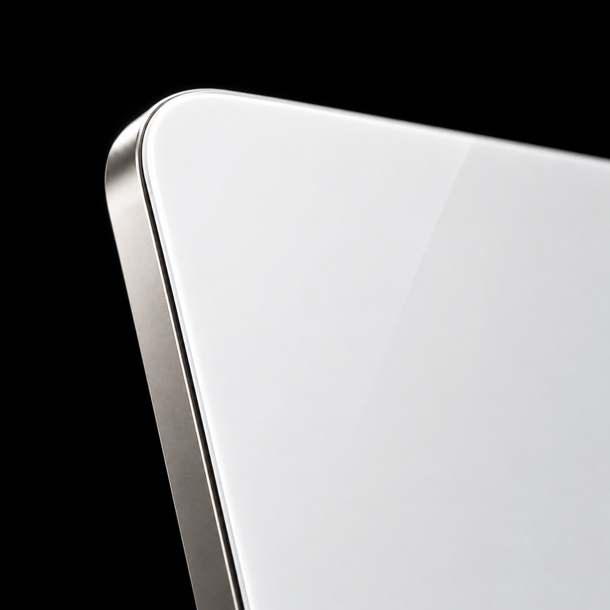 Macro detail of the glass front meeting the aluminum frame